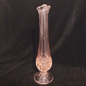 Vintage FENTON Strawberry Bud Vase Swung/Pedestal Strawberry Vine